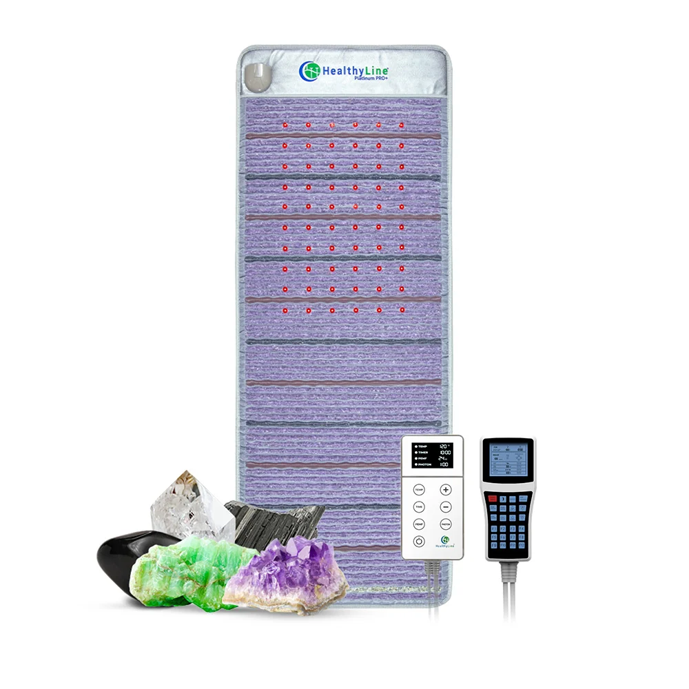 HealthyLine Platinum Series multi-therapy mat with gemstones and controllers